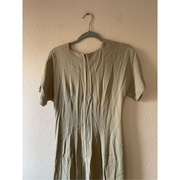 Vintage‎ sage green crepe midi dress size 4 - Picture 3 of 6